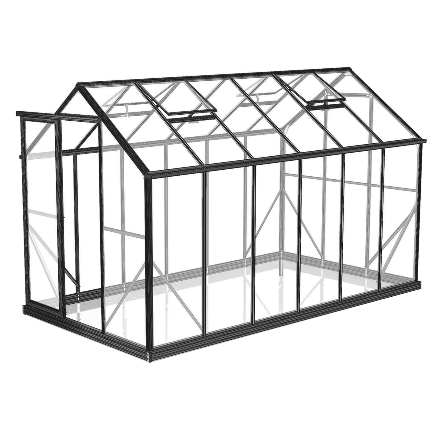 6x12 Glasshouse 4mm Toughened Glass