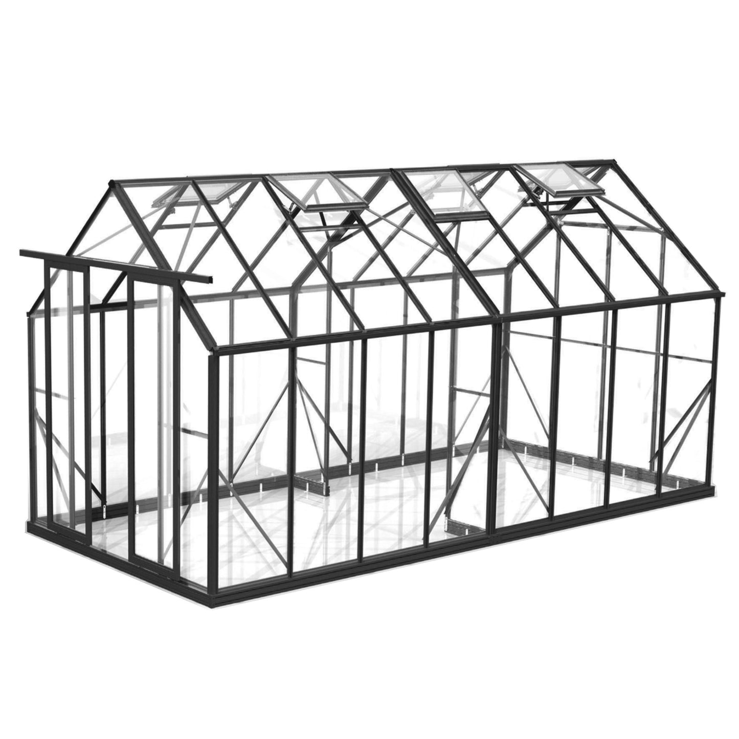 8x16 Greenhouse 6mm Polycarbonate