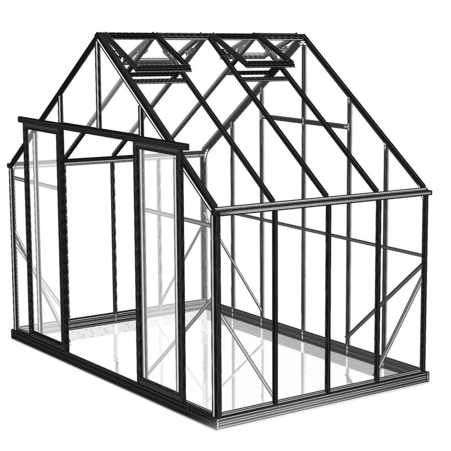 10x8 Greenhouse 6mm Polycarbonate