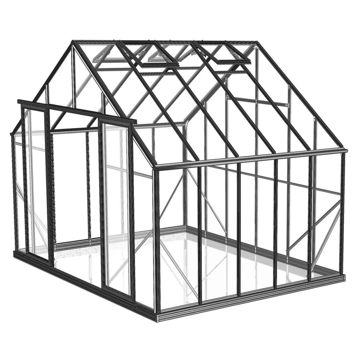 10x10 Greenhouse 6mm Polycarbonate