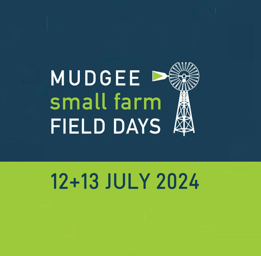 Mudgee Small Farm Field Days logo with windmill graphic and event dates 12-13 July 2024